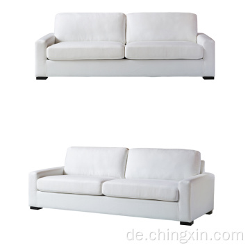 Weißes Stoffsofa setzt Wohnzimmer-Möbel-Sofa